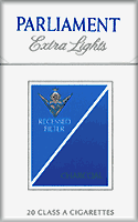 Parliament Extra Lights (Silver Blue) Cigarette Pack