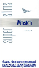 Winston Super Slims Silver 100's Cigarette Pack